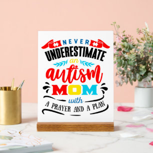 Panneau En Acrylique Autisme Gardez ou concevez votre propre