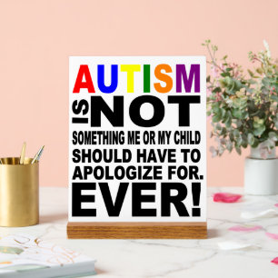 Panneau En Acrylique Autisme Gardez ou concevez votre propre