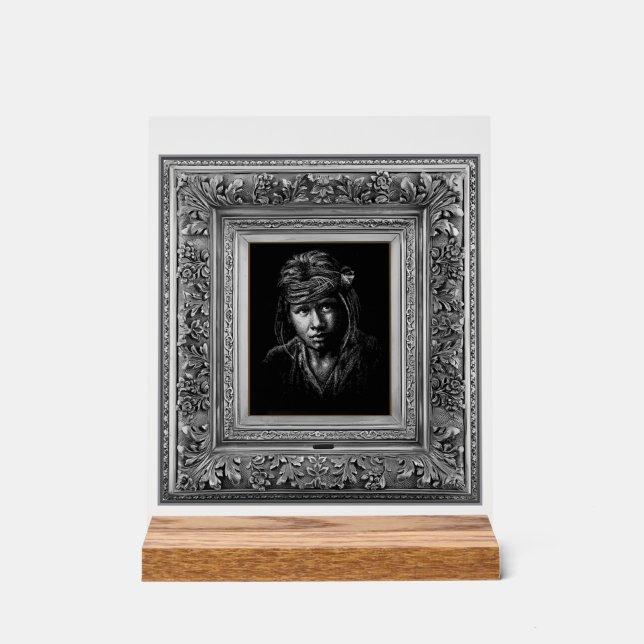 Panneau En Acrylique Autochtone Américain. (Recto)