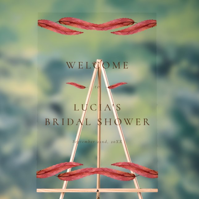 Panneau En Acrylique Automne Feuille Sèche Aquarelle Enterrement de Vie (Neutre)