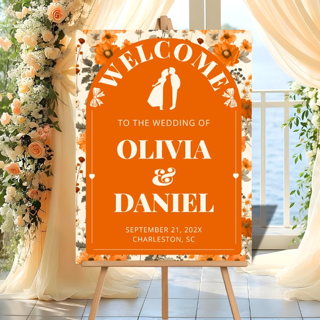 Panneau En Acrylique  Autumn Rust Entry Sign with Leaves (Créateur téléchargé)