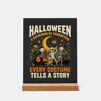 Panneau En Acrylique Aventure de nuit de costume d'Halloween
