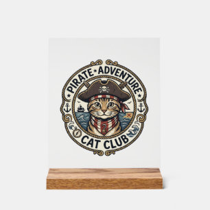 Panneau En Acrylique Aventure de pirate Chat POD Vector Art - Aven Pir
