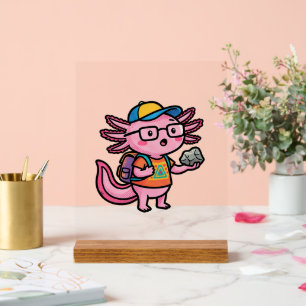 Panneau En Acrylique Axolotl nerd sarcastique je pose des questions sur