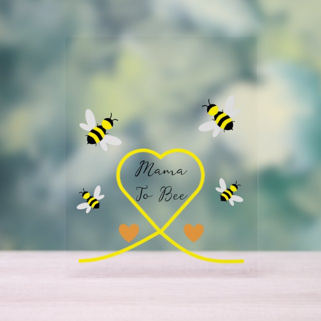 Panneau En Acrylique Baby shower d'abeilles (Neutre)