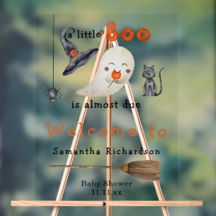 Panneau En Acrylique Baby shower d'accueil du fantôme d'Halloween