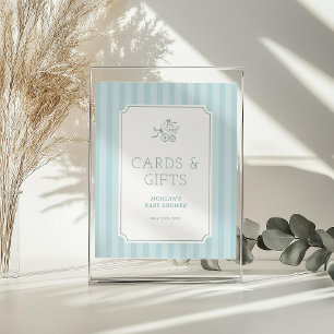 Panneau En Acrylique Baby shower de poussette de bébé mignonne Preppy I