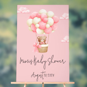 PANNEAU EN ACRYLIQUE BABY SHOWER FILLE