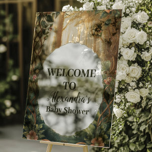 Panneau En Acrylique Baby Shower Forêt Enchantée
