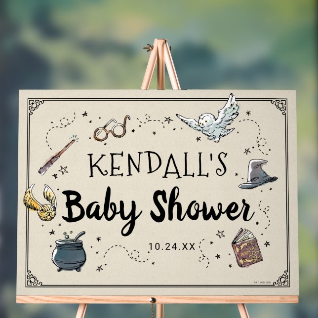 Panneau En Acrylique Baby shower Harry Potter (Neutre)