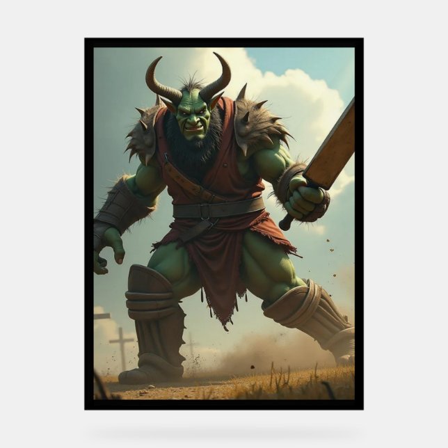 PANNEAU EN ACRYLIQUE BAKK TROLL CRICKET BATTE (Recto)