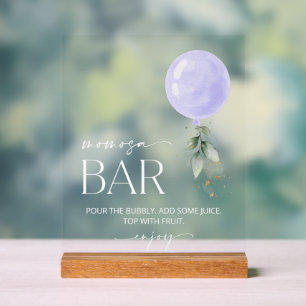 Panneau En Acrylique Balcon Violet, Eucalyptus, Verdure, Bar Momosa