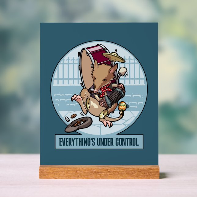 Panneau En Acrylique Bandicoot drôle Tout est sous contrôle Cartoon (Neutre)
