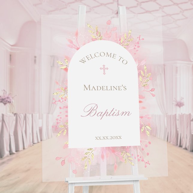 Panneau En Acrylique Baptism welcome (Créateur téléchargé)