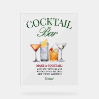 Bar à cocktails Green & Red Classy