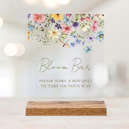 Panneau En Acrylique Bar à Fleurs en Bouquet