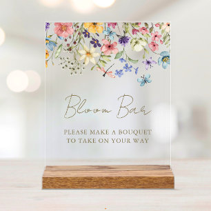 Panneau En Acrylique Bar à Fleurs en Bouquet