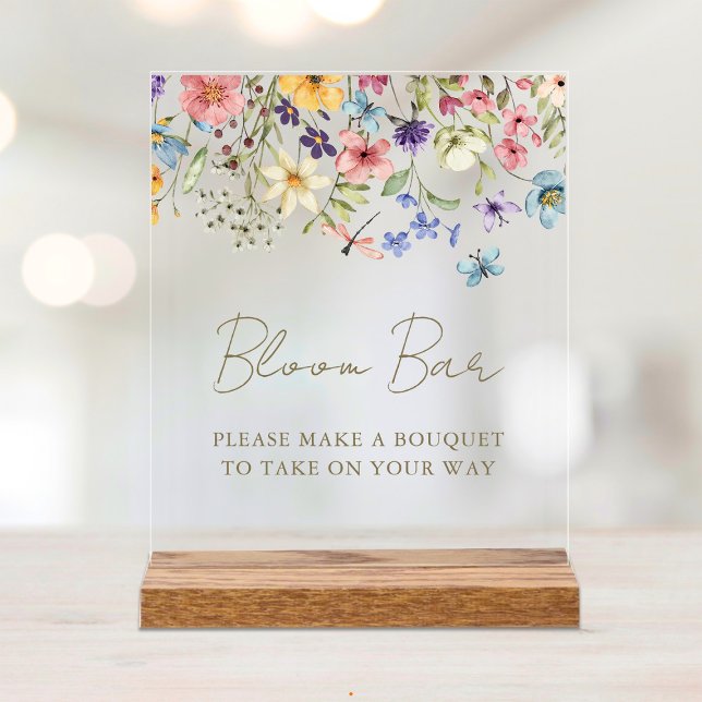 Panneau En Acrylique Bar à Fleurs en Bouquet (Créateur téléchargé)