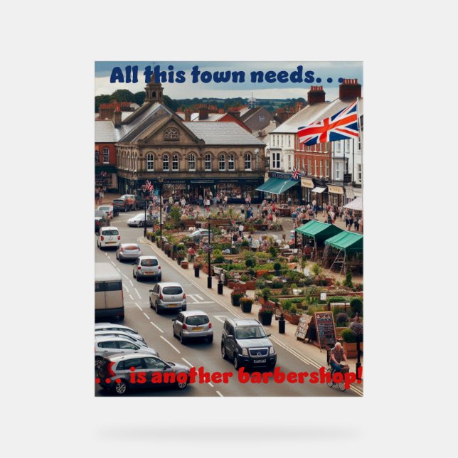 Panneau En Acrylique Barbershop Town (Recto)