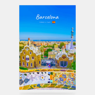 Panneau En Acrylique Barcelone, Espagne - Parc Guell Mosaïque Gaudi