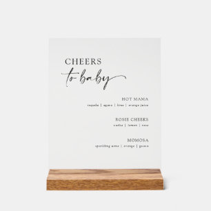 Panneau En Acrylique Barre de cocktails minimaliste pour le Baby shower