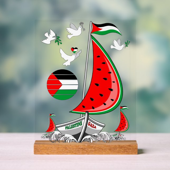 Panneau En Acrylique Bateaux de la Flottille de la Liberté Mondiale à G (Neutre)