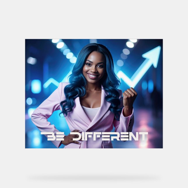 PANNEAU EN ACRYLIQUE BE DIFFERENT (Recto)