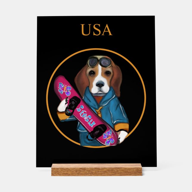 PANNEAU EN ACRYLIQUE BEAGLE (Recto)