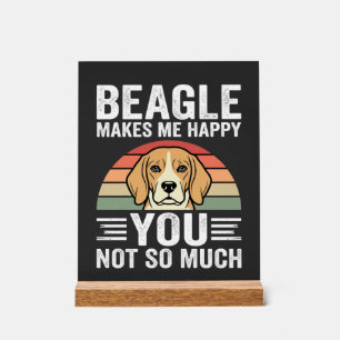 Panneau En Acrylique Beagle Me Rend Heureux Amateur De Chien