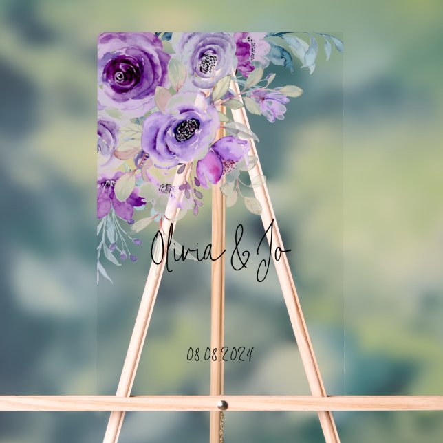 Panneau En Acrylique beau panneau acrylique floral lilas (Neutre)
