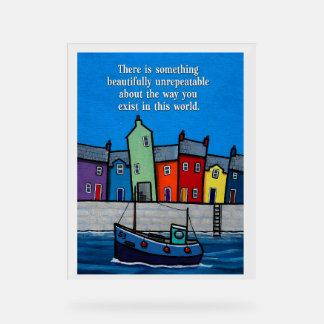 Panneau En Acrylique Beautifully Unrepeatable Inspirational Coastal