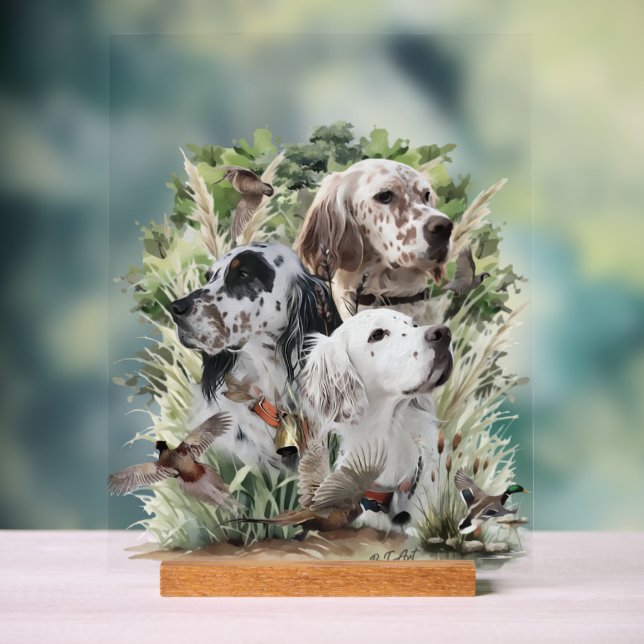 Panneau En Acrylique Beaux Setter (Neutre)