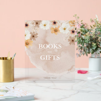 Panneau En Acrylique Bébé en fleur acrylique signe cadeau