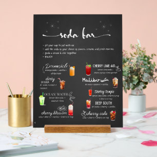 Panneau En Acrylique Bébé Soda Prêt à éclater Bar à Soda