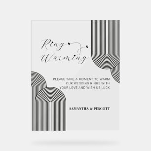 Panneau En Acrylique Belle bagues minimes Mariage de réchauffement