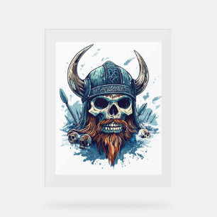 Panneau En Acrylique Berserker crâne viking