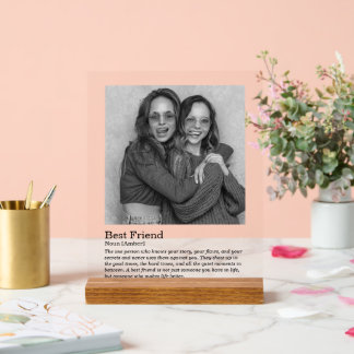 Panneau En Acrylique Best Friend dictionary Definition wedding gift