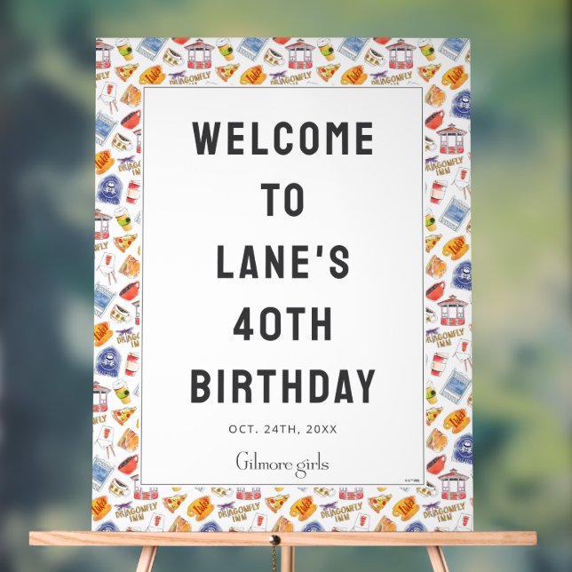 Panneau En Acrylique Bienvenue à Gilmore Girl's Birthday (Neutre)