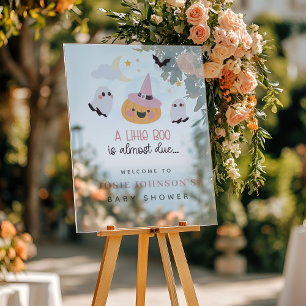 Panneau En Acrylique Bienvenue à la Baby Shower d'Halloween Rose Bébé C