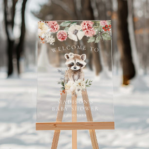 Panneau En Acrylique Bienvenue à la fête prénatale au thème de Raton la