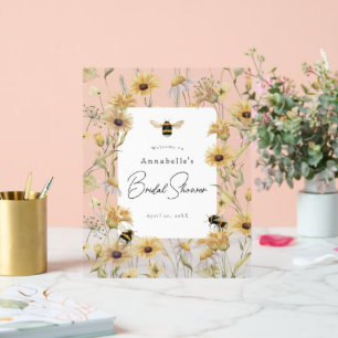 Panneau En Acrylique Bienvenue à la fête prénuptiale Camomille & Margue