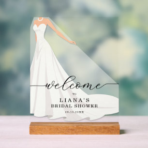 Panneau En Acrylique Bienvenue à la fête prénuptiale de la mariée en ro