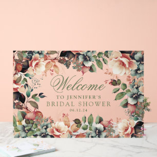 Panneau En Acrylique Bienvenue à la garden-party bohème pour la mariée