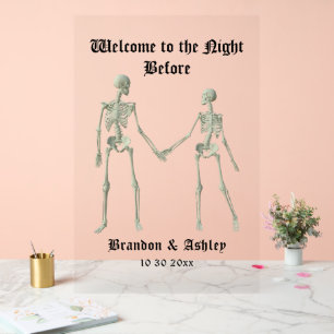 Panneau En Acrylique Bienvenue à la nuit avant le dîner de répétition