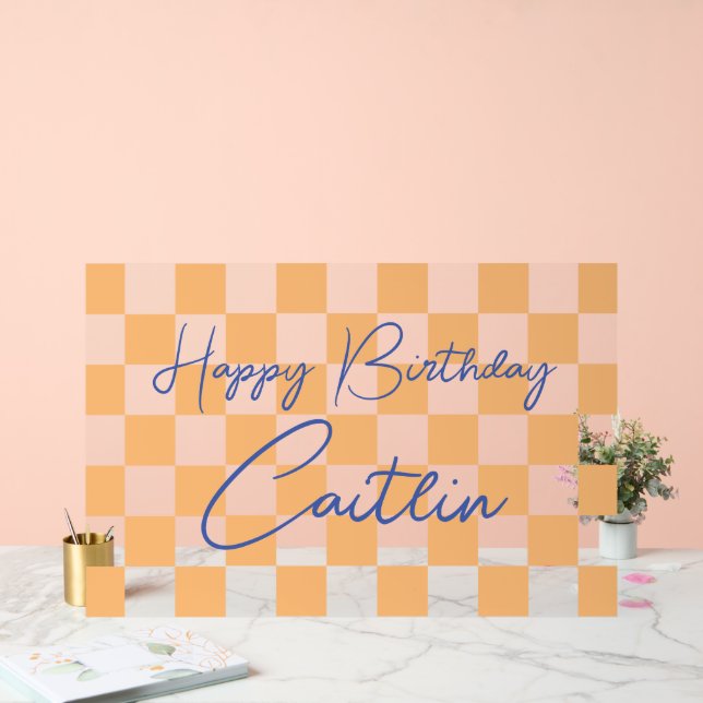 Panneau En Acrylique Bienvenue à l'anniversaire (Mariage)