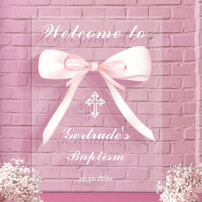 Panneau En Acrylique bienvenue au baptême (Créateur téléchargé)