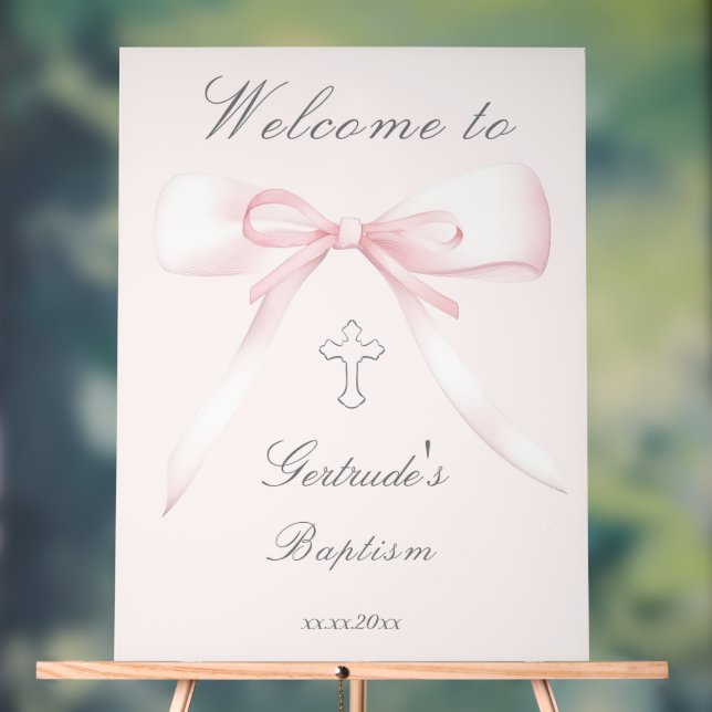 Panneau En Acrylique Bienvenue au baptême (Neutre)