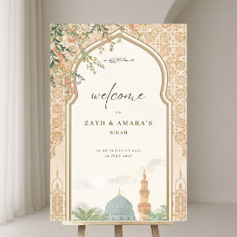 Panneau En Acrylique Bienvenue au mariage islamique | Masjid An-Nabawi