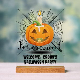 Panneau En Acrylique Bienvenue personnalisée pour Halloween
