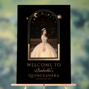 Panneau En Acrylique Bienvenue pour les quinze ans de la Quinceañera Cé